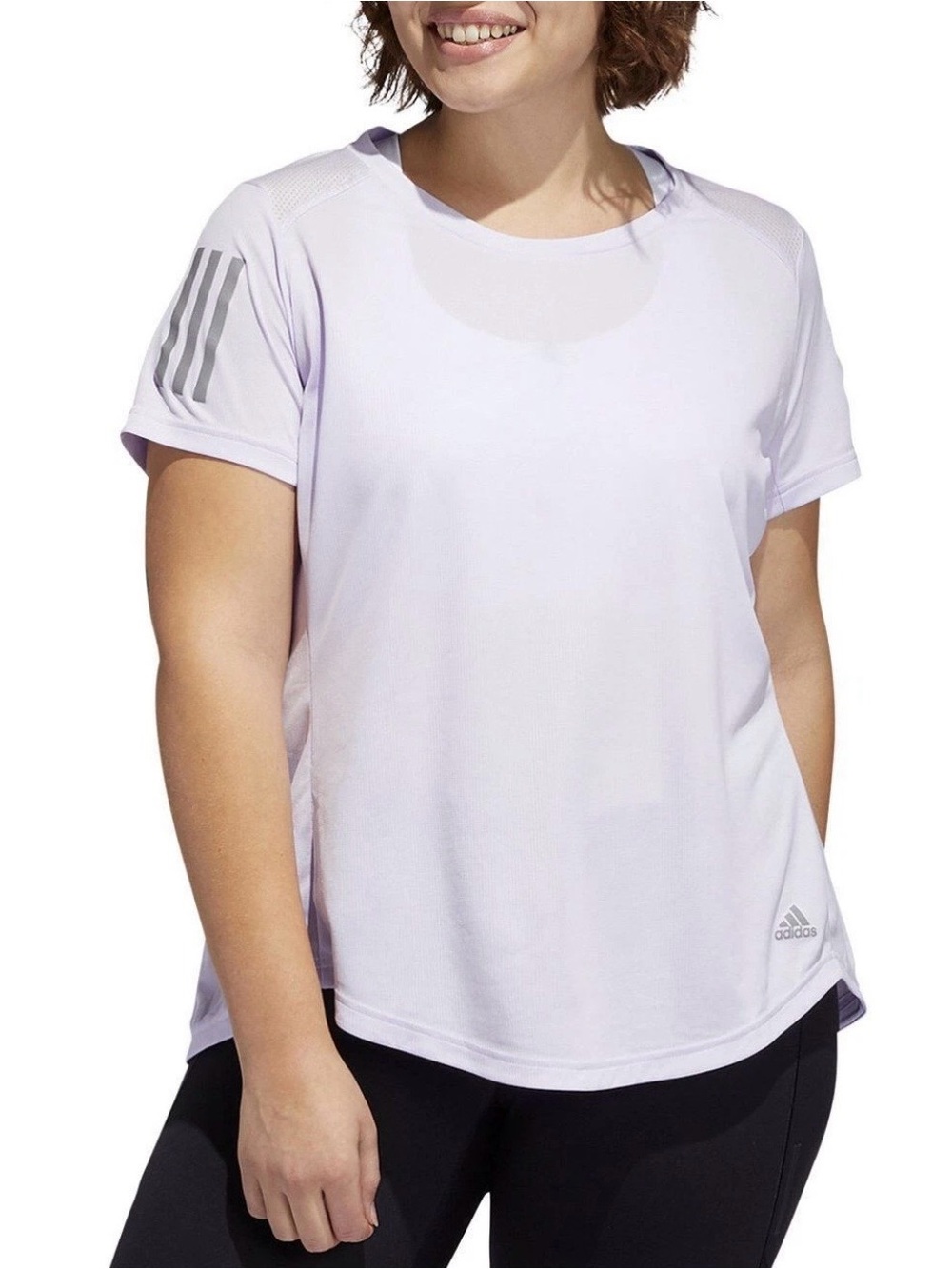 NEW Adidas Own The Run Plus T-Shirt Purple Size 3X Workout Gym Training Walking